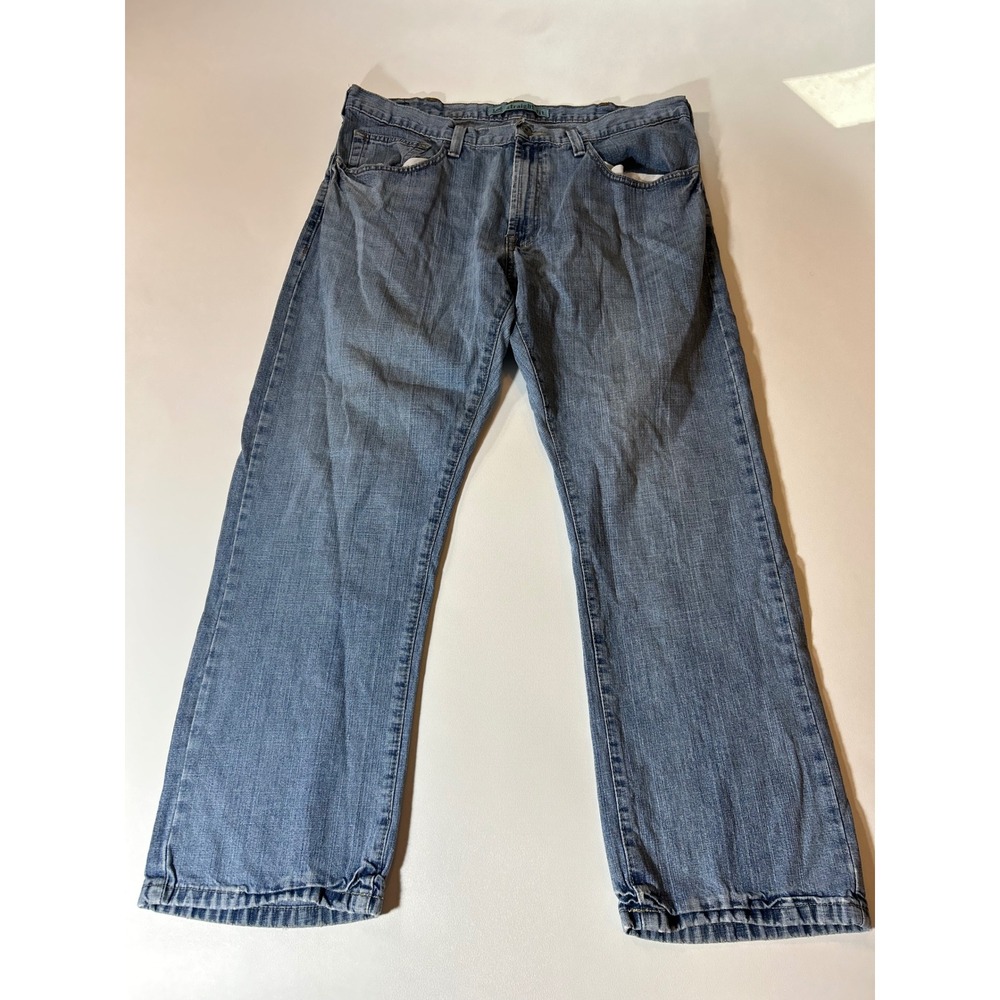 Lee Dungarees Straight Fit Jeans Mens 36x30 Blue Excellent Denim Pants